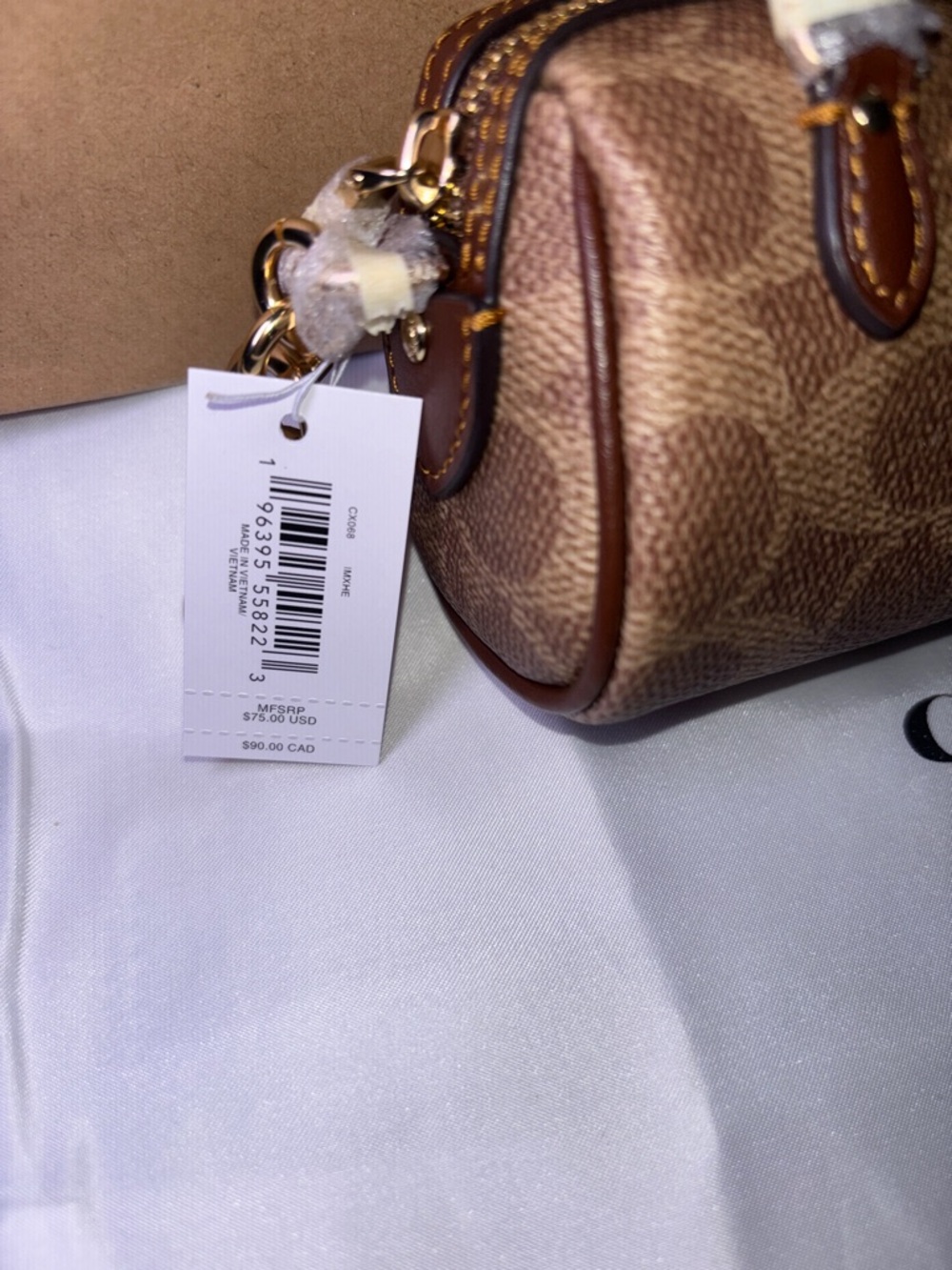Coach Mini Rowan Bag Charm In Signature Canvas - Picture 7 of 10